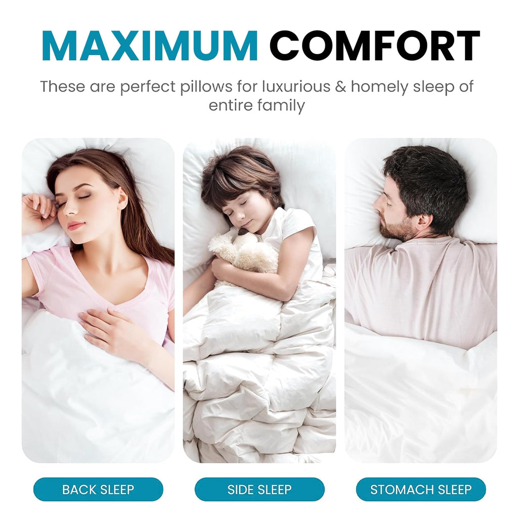 Fluffy Shredded 2-Pack Standard Bed Pillows – Soft, Breathable & Hypoallergenic for Better Sleep - Ergonomic Memory Foam Pillow for Neck Pain Support Detail