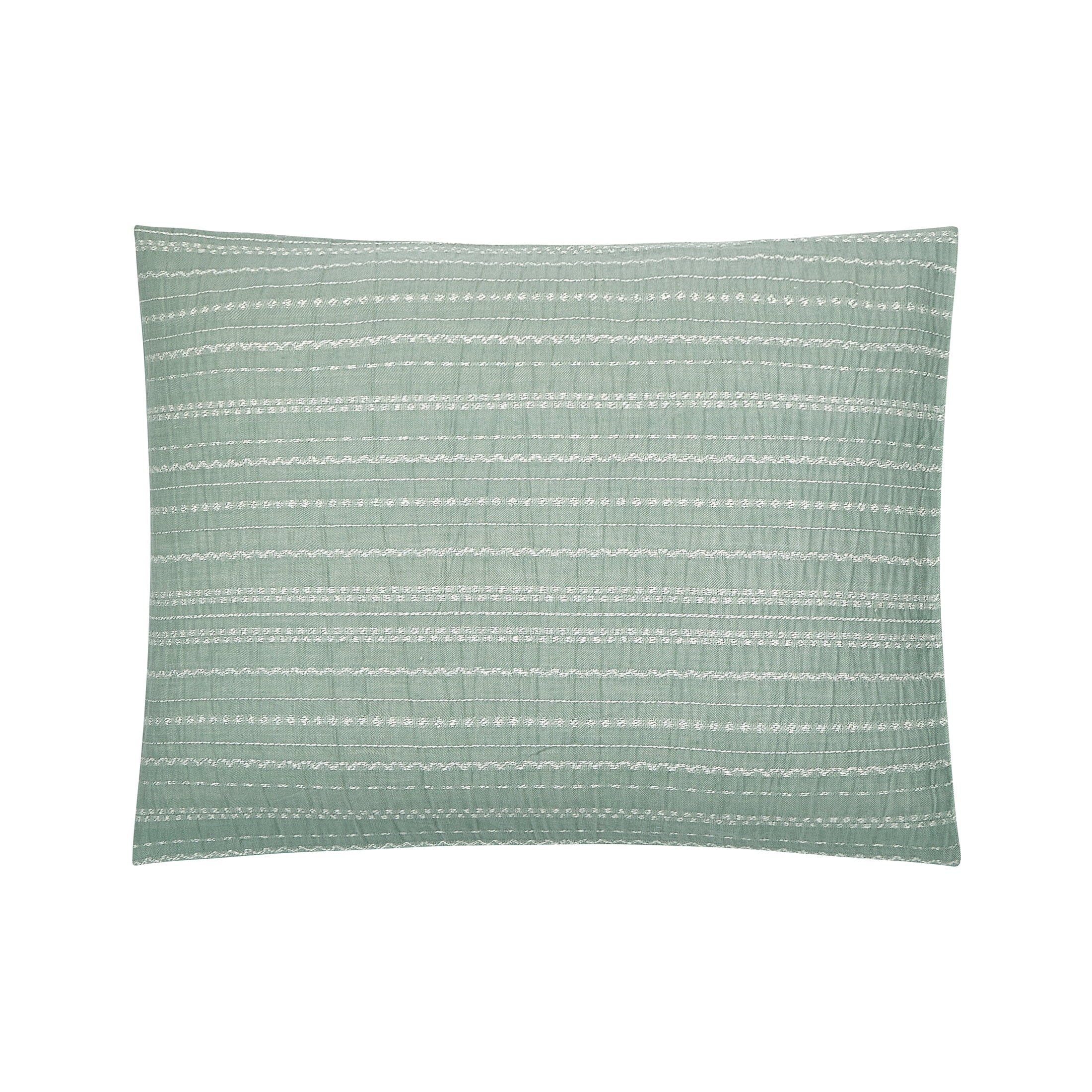 Luxurious Quilted Crafted Woven 3-Piece Comforter Set, Green River, Full Queen, All Ages - Cloud-Like Soft Lightweight Bed Comforter Detail