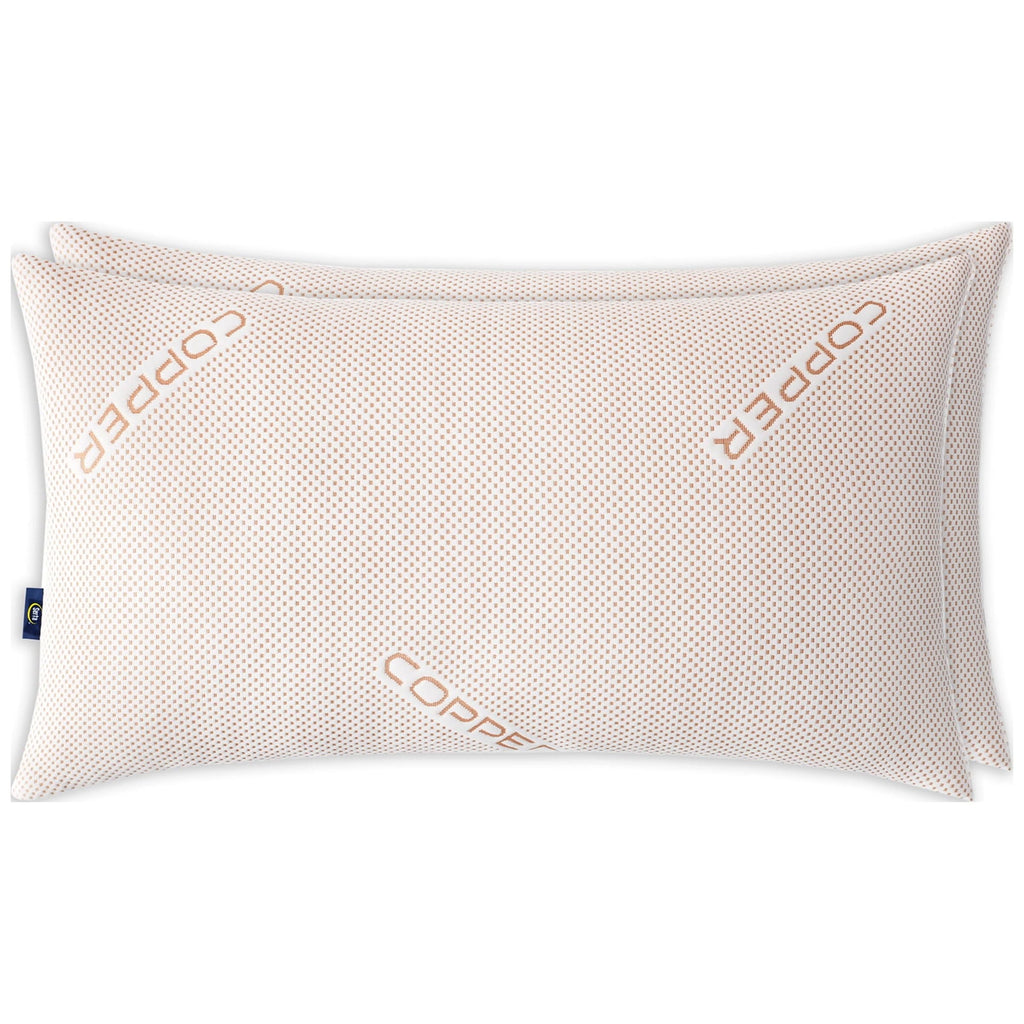 Fluffy Shredded Copperloft King Bed Pillow, 2 Pack, Hypoallergenic - Orthopedic Shredded Foam Bed Pillow Set Detail