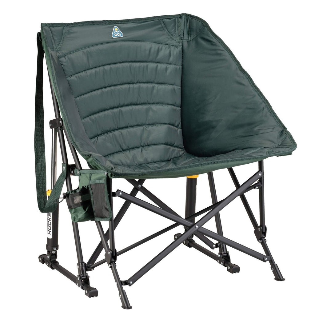 Patented Spring-Action Puff Rocker - Choice 731 - Freestyle Rocker Portable Outdoor Folding Chair - Hunter