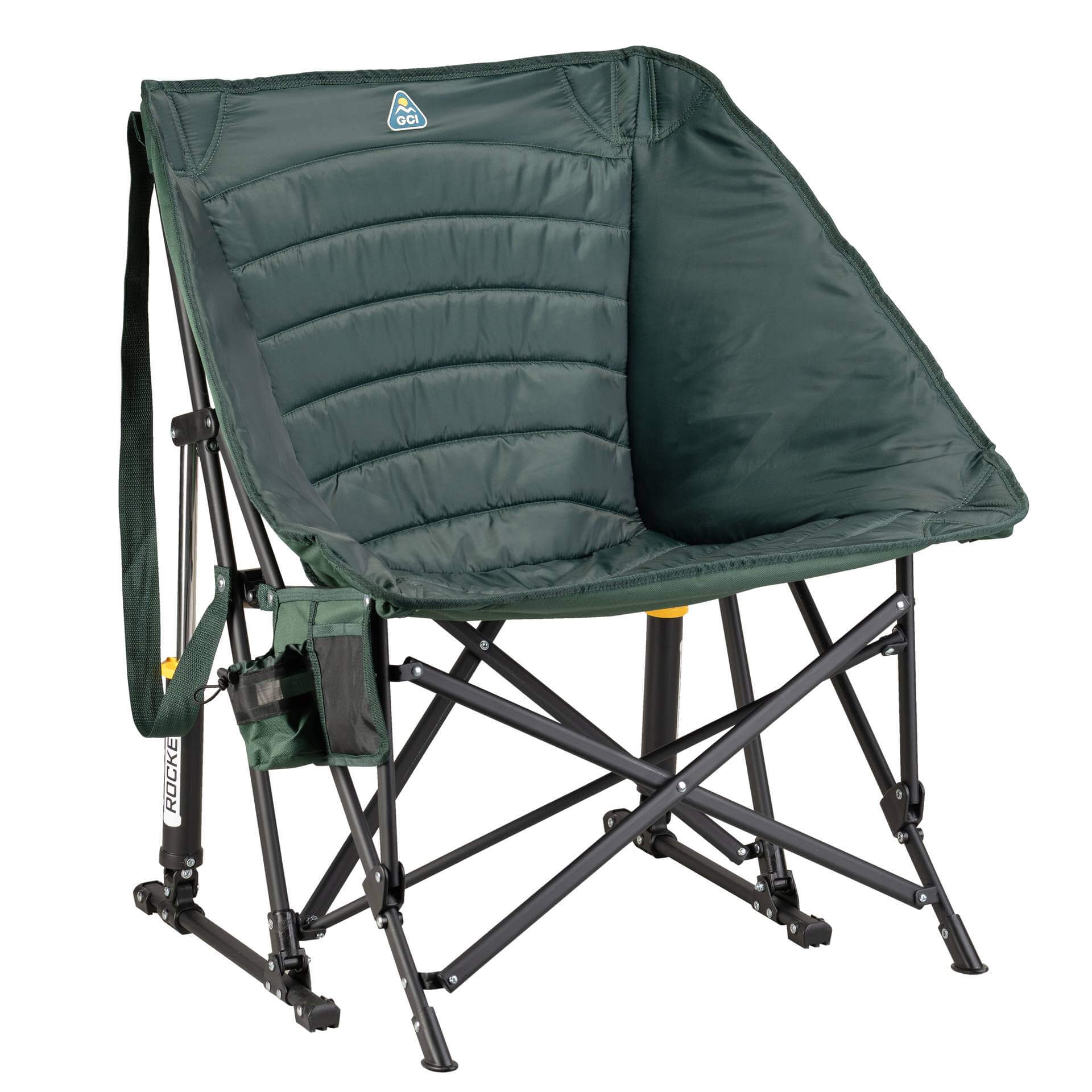 Patented Spring-Action Puff Rocker - Choice 731 - Freestyle Rocker Portable Outdoor Folding Chair - Hunter