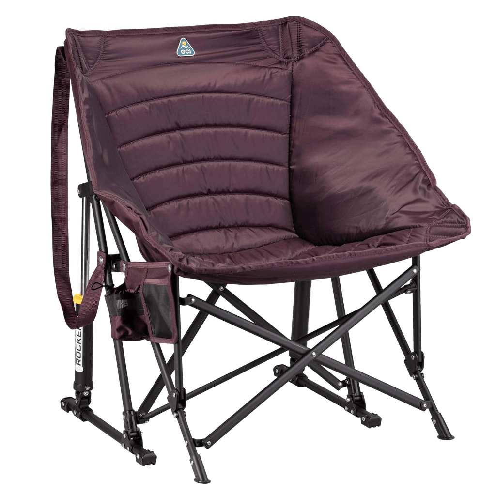 Patented Spring-Action Puff Rocker - Choice 731 - Freestyle Rocker Portable Outdoor Folding Chair - Amethyst