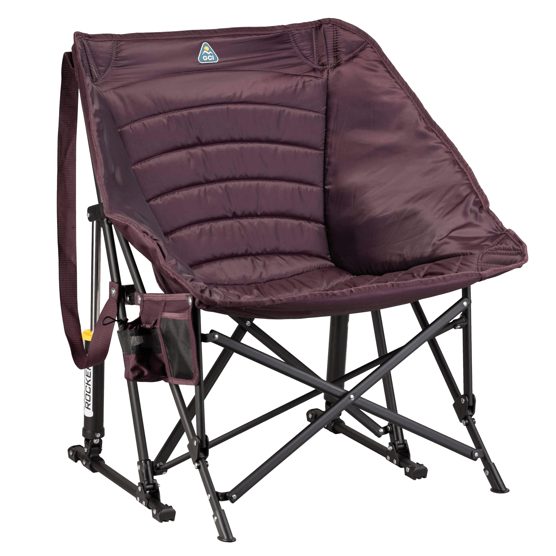 Patented Spring-Action Puff Rocker - Choice 731 - Freestyle Rocker Portable Outdoor Folding Chair - Amethyst