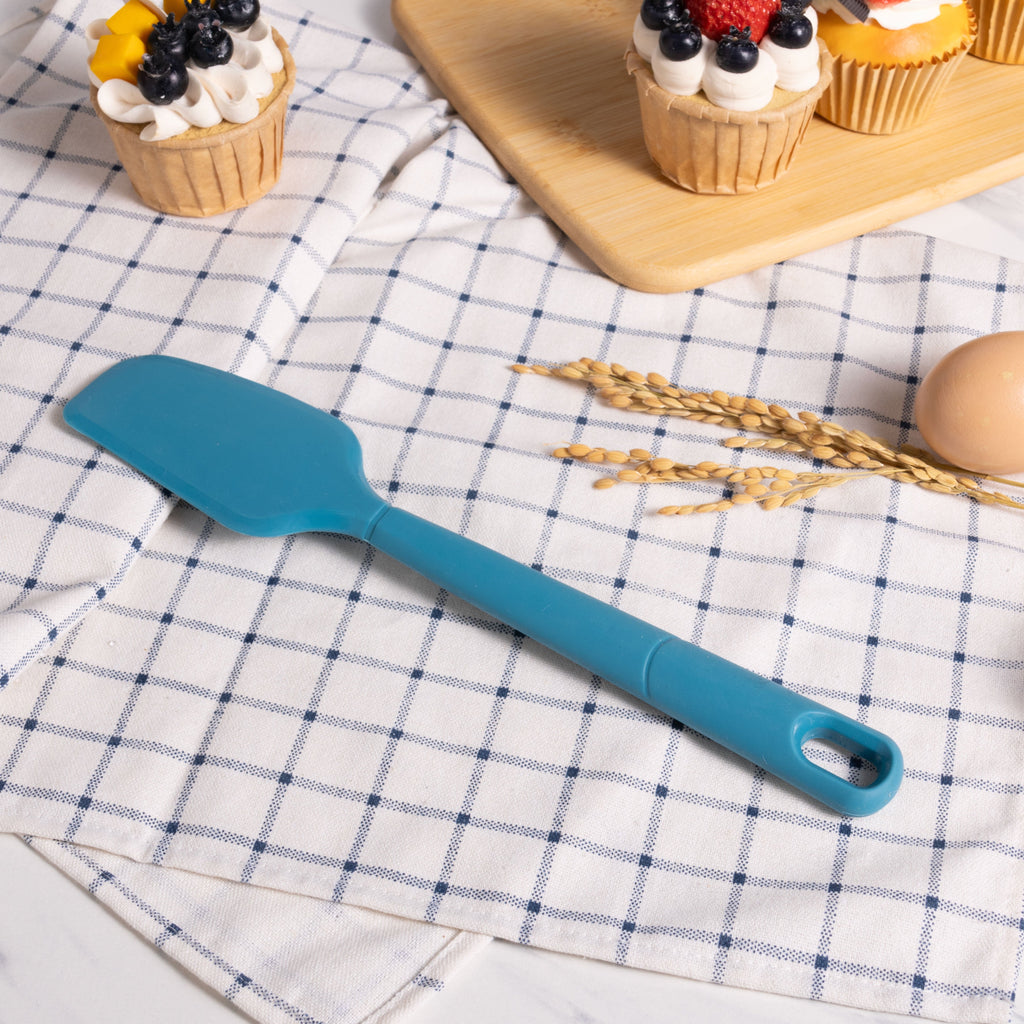 Heavy Duty Silicone Food- Grade Blue 10.55" L Kitchen Spatula - Multi-Purpose Hand Tool for Daily Meal Prep Detail