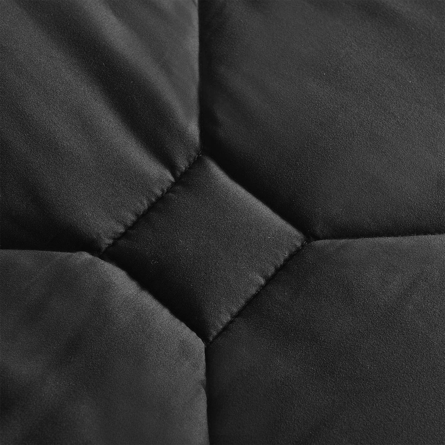 All-Season 8 PCS Modern Comforter Set with Sheets All Season Bed in a Bag, Black, Queen Size - Cloud-Like Soft Lightweight Bed Comforter Detail
