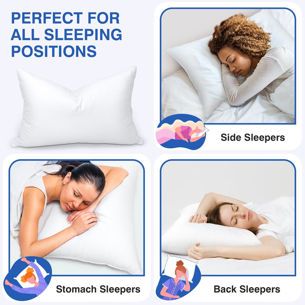 Fluffy Shredded Pillows and Bed Pillows Queen Size for Sleeping,With 2 Set of Soft Cotton Cover- Pack of 2 - Orthopedic Shredded Foam Bed Pillow Set Detail