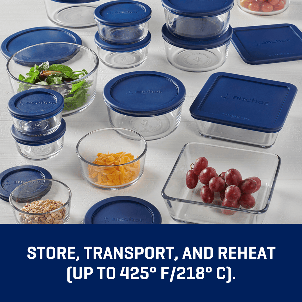 Deliciously Squishy Glass Food Storage Containers with SnugFit Lids, 30 Piece Set - Fun Food Fidget Cookie Squishable Toy Detail