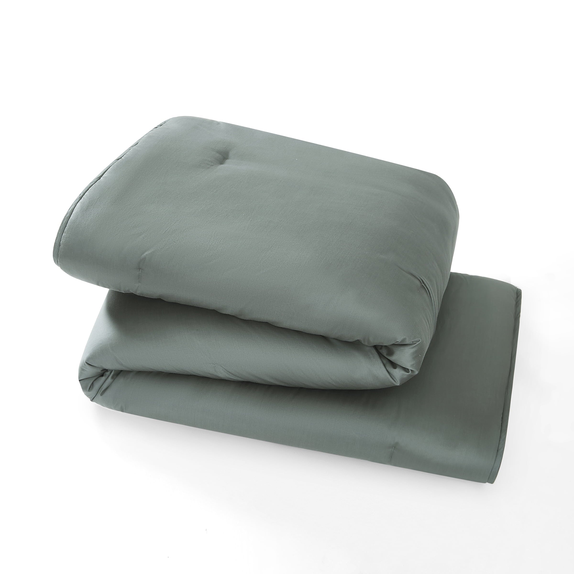 Fluffy Down Alternative 3-Piece 400 Thread Count Flag Stone Green Cotton Lyocell Blend Comforter Set, Adult King - Hypoallergenic Ultra-Fluffy Quilt for Winter Detail