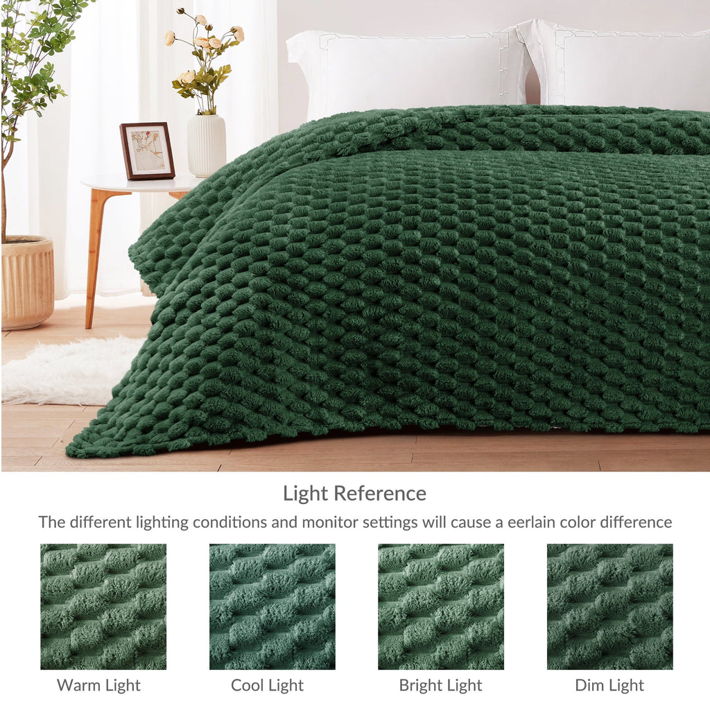 Super Soft Flannel 50"x60" Throw Blanket for Couch with Expanded 3D-Jacquard Pattern, Fuzzy Soft Cozy Exquisite Blankets or All Season, ... - Luxury Knitted Decorative Throw Blanket with Fringes Detail