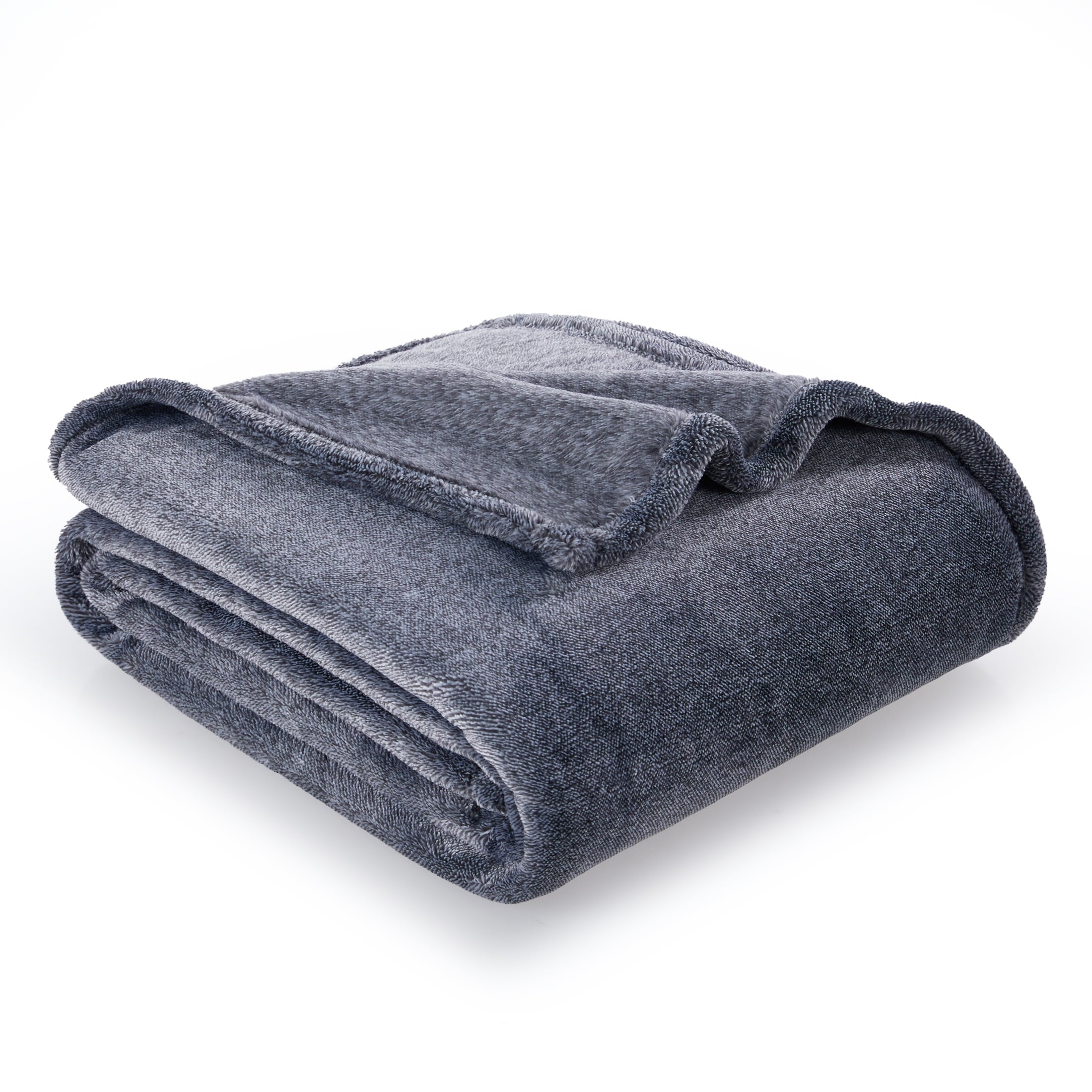 Decorative Knitted Plush Heathered Soft Oversized Throw Blanket, Gray - Lightweight Plush Warm Blanket for All Seasons Detail
