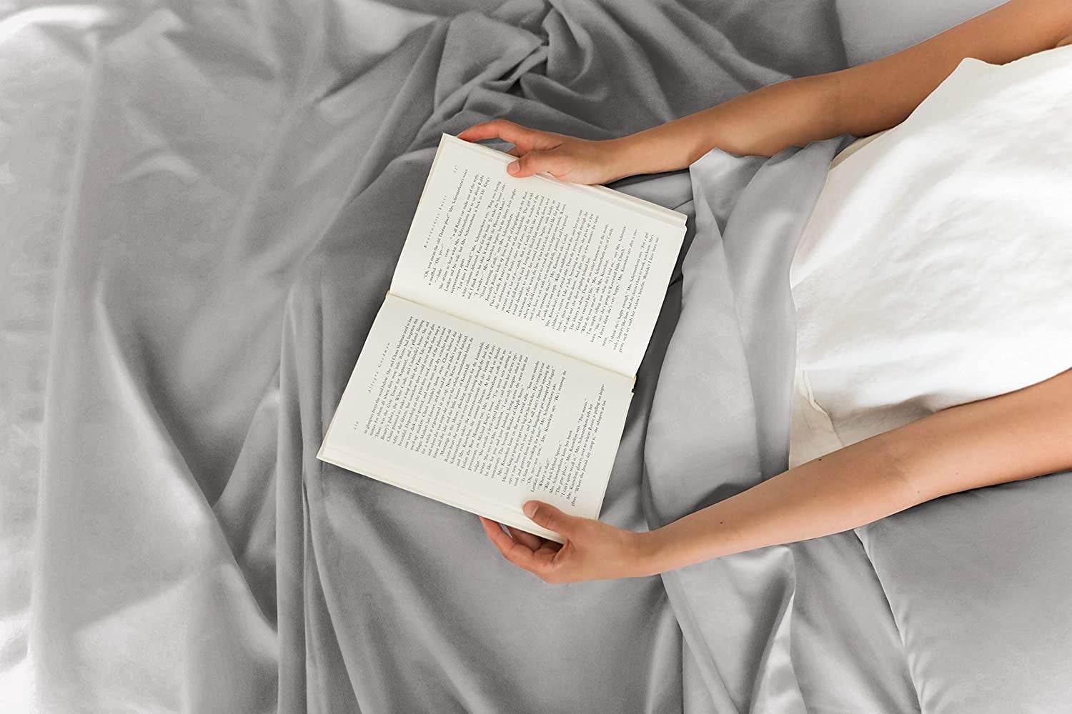 Premium Egyptian Cotton 4-Piece 400 Thread Count Cotton Sheet Set - King Size 100% Cotton Sateen Bed Sheets Fits 18"-24" Mattresse... - Cooling Hotel Quality Bedding Sheets and Pillowcases Detail
