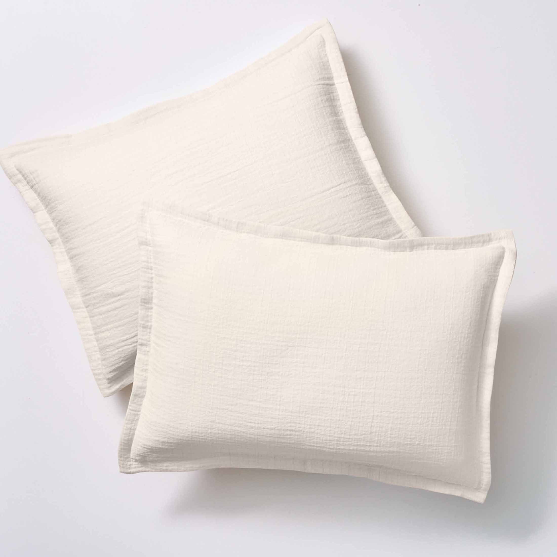 Fluffy Down Alternative 3-Piece Cream Gauze Comforter Set, Adult Full/Queen - Luxurious Quilted Duvet Cover Set Detail
