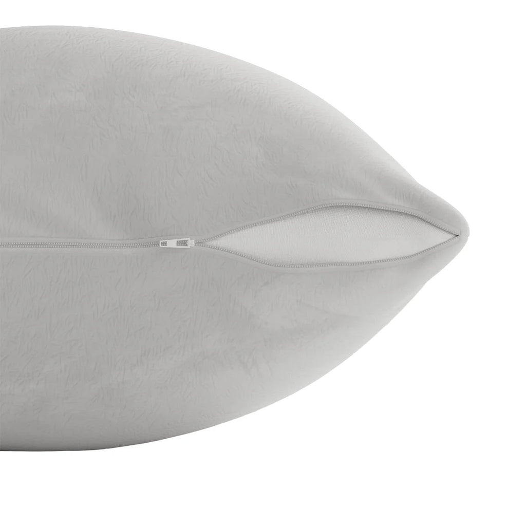 Decorative Plump Huggable Support Bed Pillow, Standard- Soft Velvety Cover, Squishable Comfort (2 Count) - Ergonomic Memory Foam Pillow for Neck Pain Support Detail