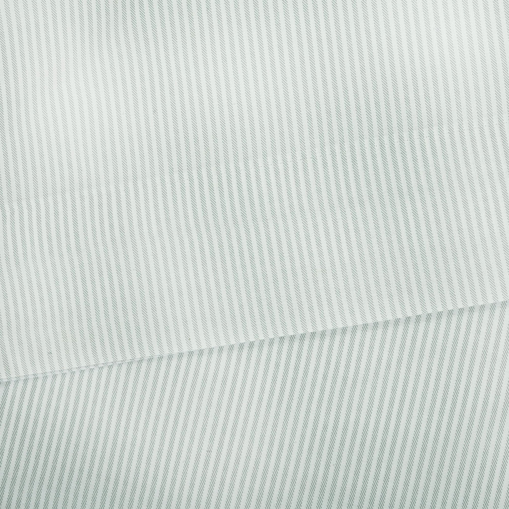 Wrinkle-Resistant Easy Care 300 Thread Count Cotton Rich Percale Sheet Set, King, Grey Stripes - Cooling Hotel Quality Bedding Sheets and Pillowcases Detail