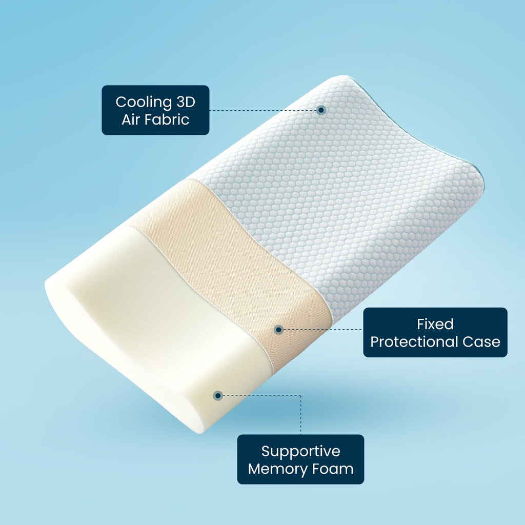 Hotel Collection Standard Cooling Memory Foam Pillow, Ergonomic Adjustable Orthopedic Contour Bed Pillows Neck Support for Side Back S... - Hotel Quality Plush Sleeping Pillows Detail