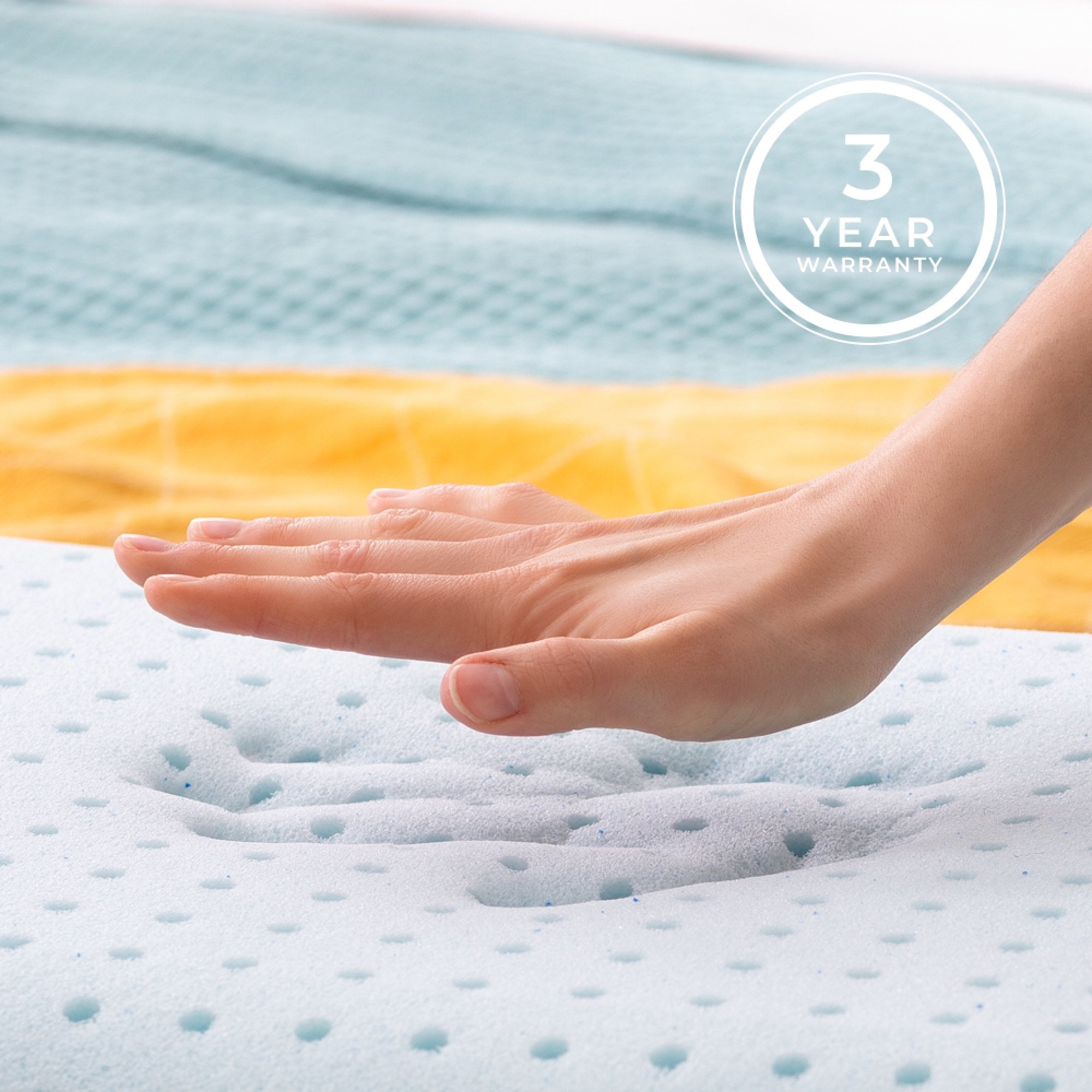 Orthopedic Support Medium Feel Standard Size Ventilated Gel Memory Foam Bed Pillow with Washable Cover and Temperature Regulating Infusion - Ergonomic Memory Foam Pillow for Neck Pain Support Detail