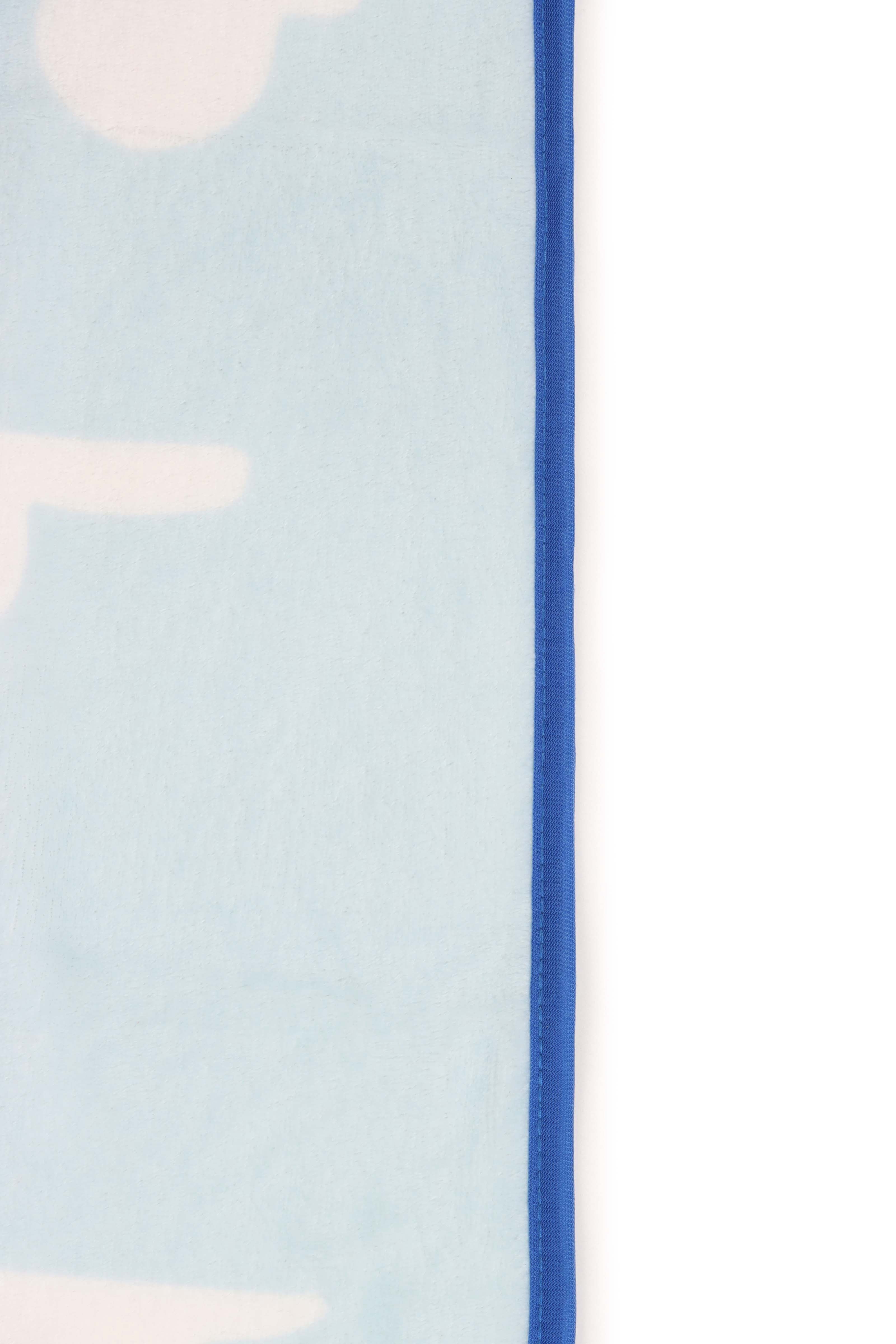 Lightweight Warm Clouds Kids Throw Blanket, Soft Coral Fleece, Blue, 46" x 60" - Super Soft Reversible Sherpa Flannel Blanket Detail