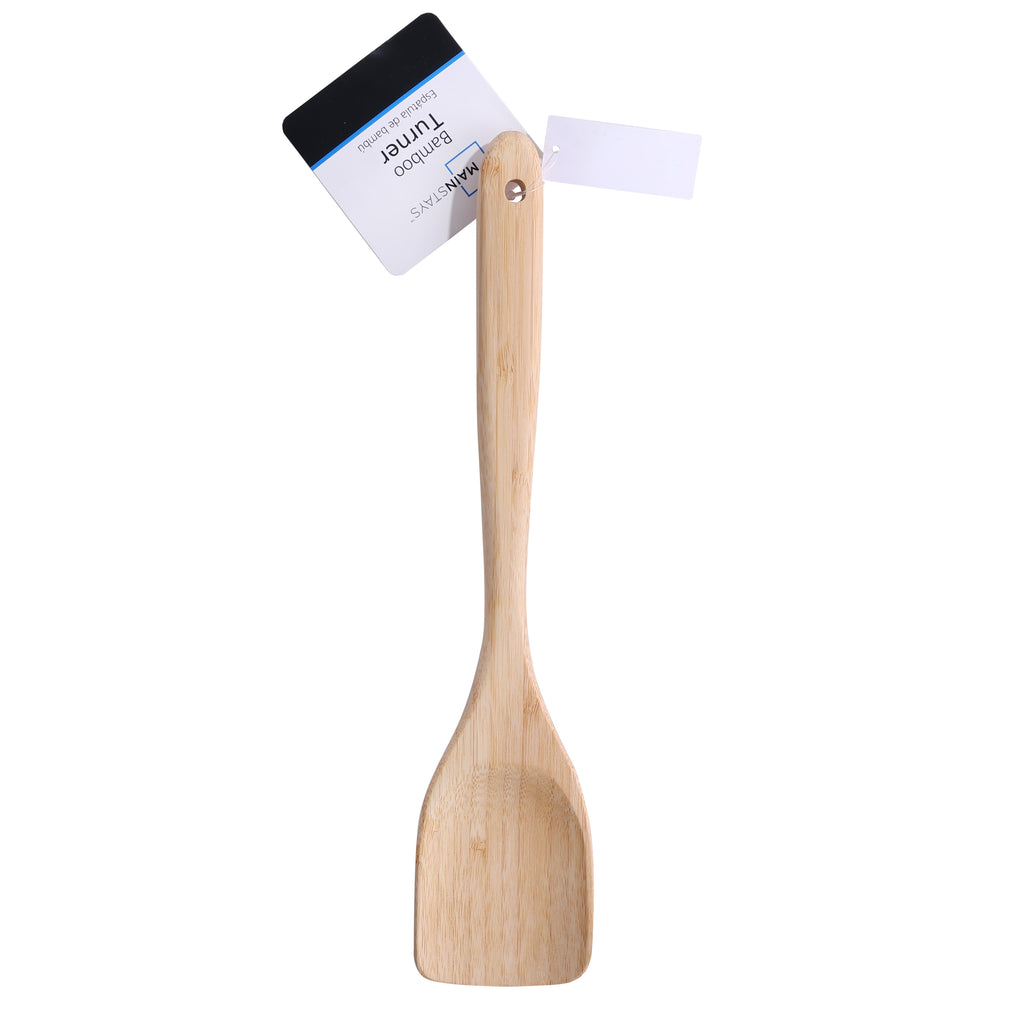 Professional Grade Bamboo Turner, Crafted , Cooking and Kitchen, 12.99 x 2.67 x 0.59 inch. - Multi-Purpose Hand Tool for Daily Meal Prep Detail