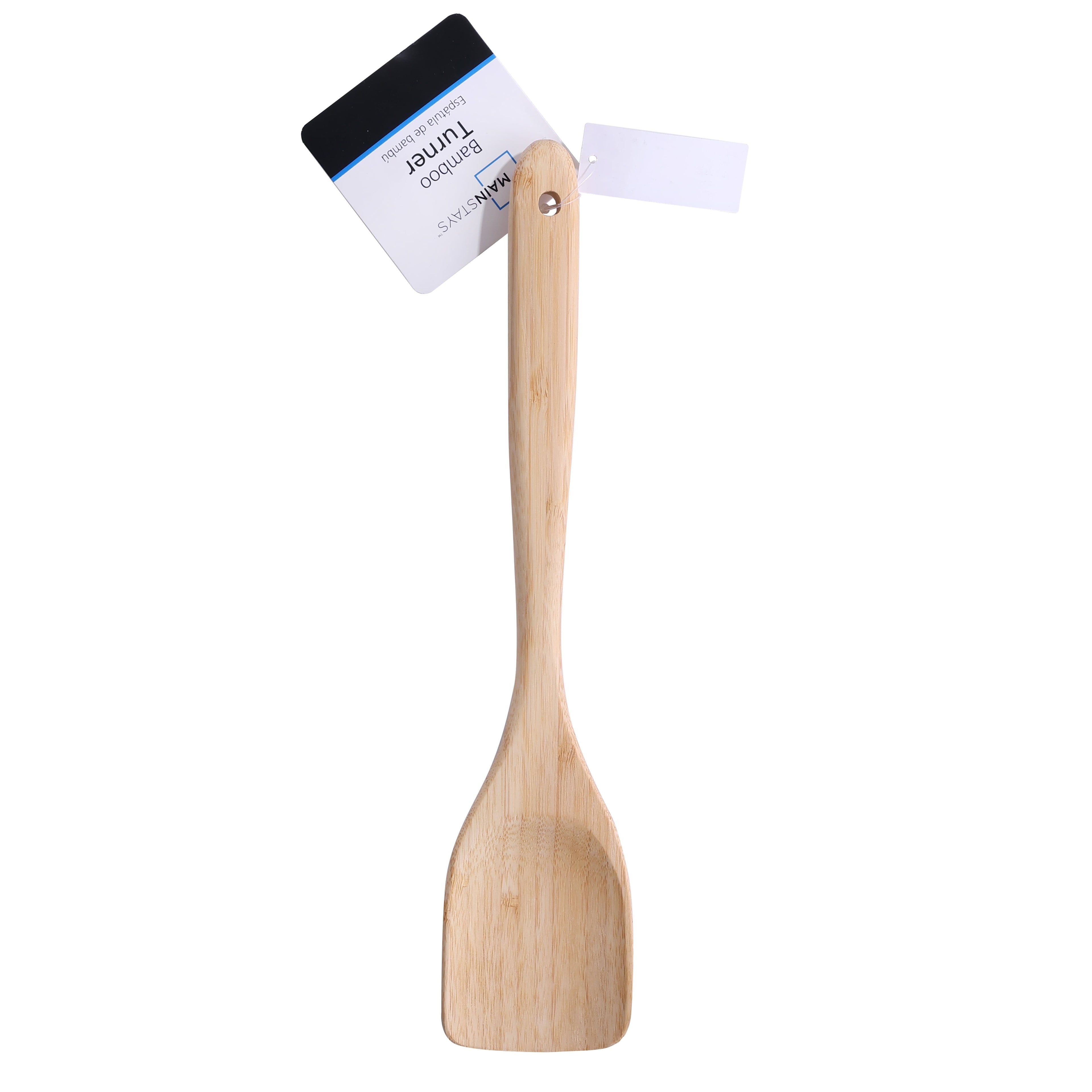 Professional Grade Bamboo Turner, Crafted , Cooking and Kitchen, 12.99 x 2.67 x 0.59 inch. - Multi-Purpose Hand Tool for Daily Meal Prep Detail
