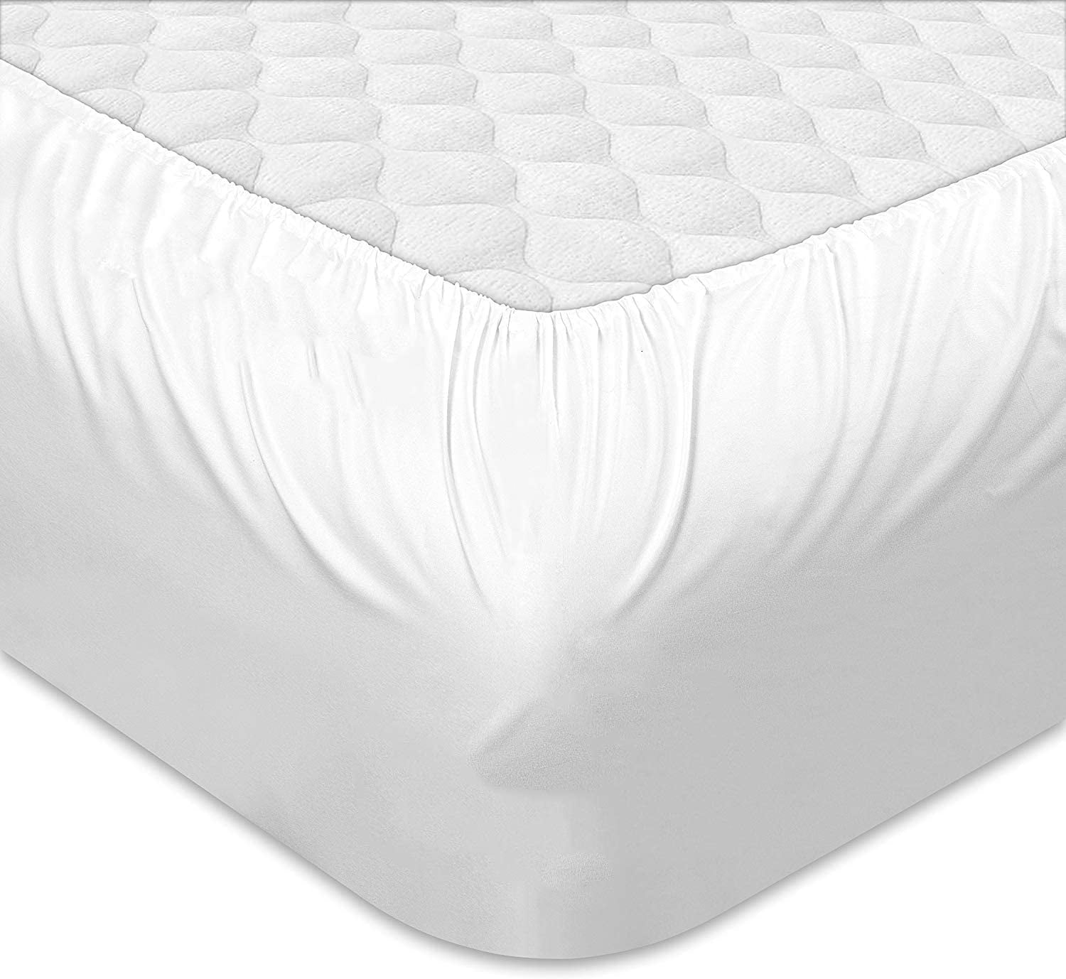 Cooling Sateen 100% Cotton Hospital Bedsheets Set - 1 Flat Sheet, 1 Fitted Sheet (10" Inch) Deep Pocket, 1 Pillowcase, Best & Comfor... - Premium Ultra-Soft Pillowcase Pair for Sleeping Detail