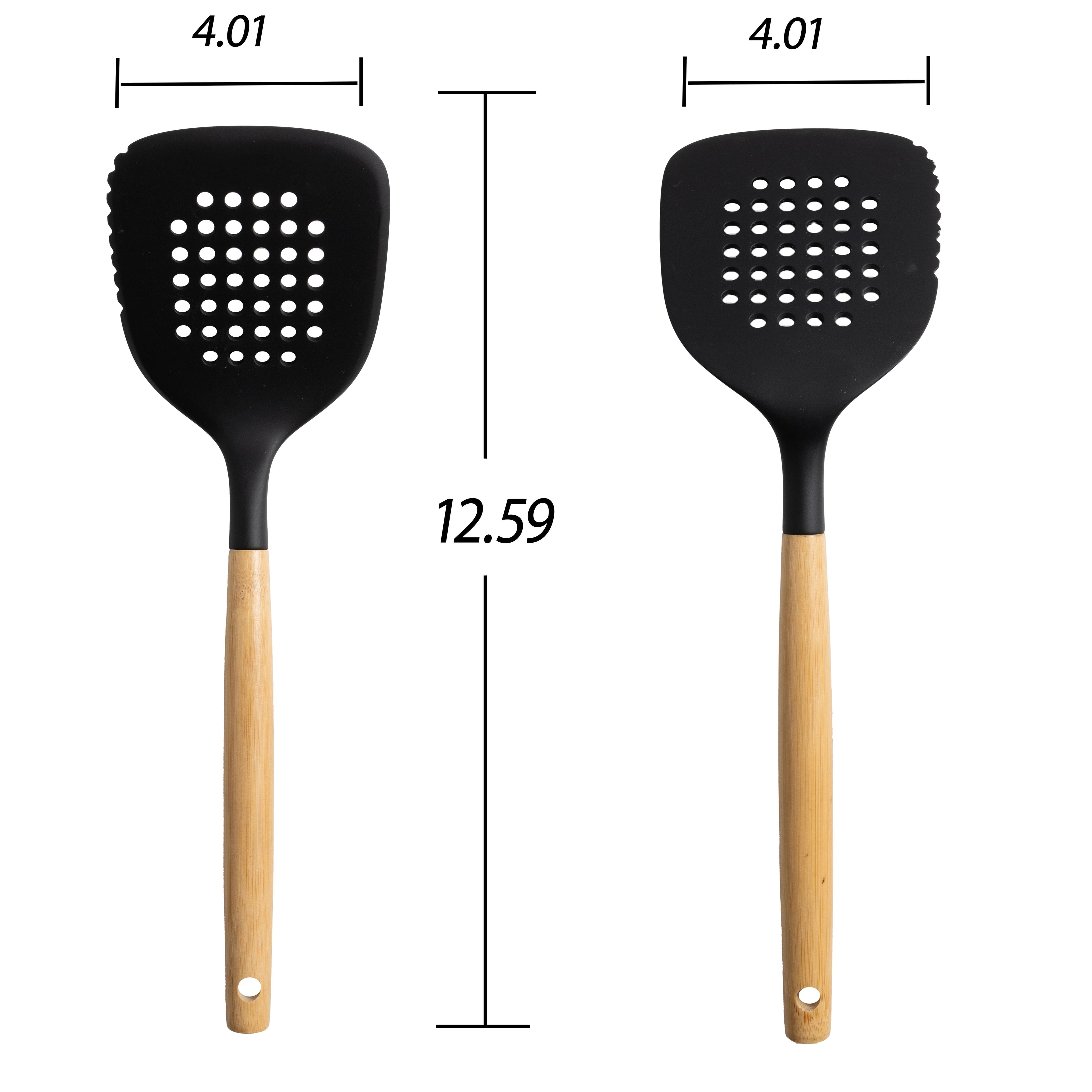 Heavy Duty Kitchen and Cooking Utensil Turner, 13" L, Black - Multi-Purpose Hand Tool for Daily Meal Prep Detail