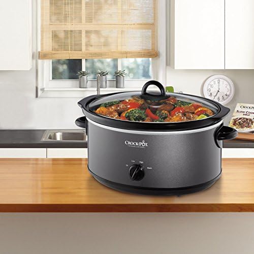 Triple-Insulated Crock-Pot 7 Quart Slow Cooker – Charcoal S09Q - Stainless Steel Slow Cooker with Locking Lid Detail