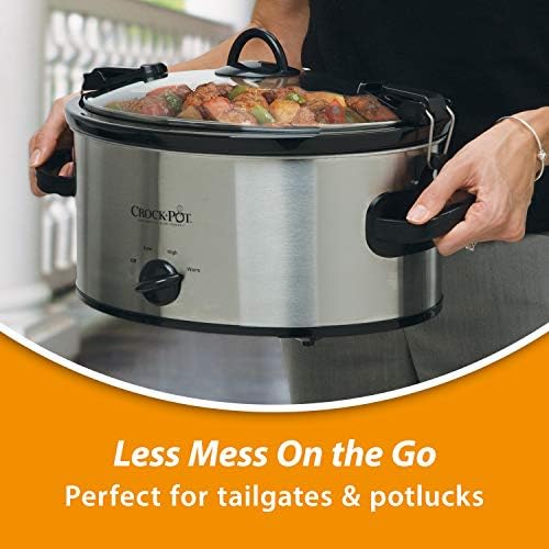 Programmable Crock-Pot Cook & Carry 6 Quart Portable Slow Cooker S07N - Programmable Slow Cooker with Oval Ceramic Pot Detail