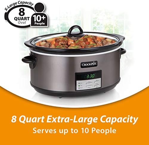 Programmable Crock-Pot 8 Quart Programmable Slow Cooker with Auto Warm S28G - Programmable Slow Cooker with Oval Ceramic Pot Detail