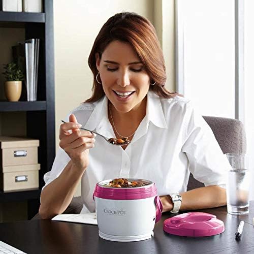 Mini Personal Crock-Pot Lunch Crock Portable Food Warmer 20oz – Pink S03U - Leak-Proof Heated Bento Box Lunch Warmer Detail