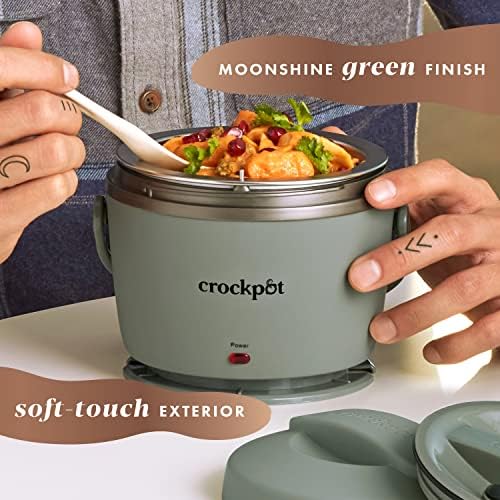 Mini Personal Crock-Pot Portable Electric Lunch Box Food Warmer – Green S21D - Self-Heating Lunch Box for Office and Car Travel Detail