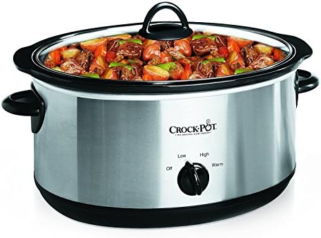 Digital Control Crock-Pot 7 Quart Oval Manual Slow Cooker – Stainless Steel S29K - Programmable Slow Cooker with Oval Ceramic Pot - 7 Quarts