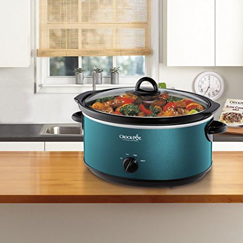 Digital Control Crock-Pot 7 Quart Manual Slow Cooker – Turquoise S25U - Stainless Steel Slow Cooker with Locking Lid Detail