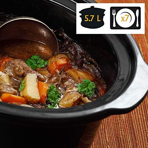 Programmable Crock-Pot Cook & Carry 6 Quart Portable Slow Cooker S07N - Programmable Slow Cooker with Oval Ceramic Pot Detail