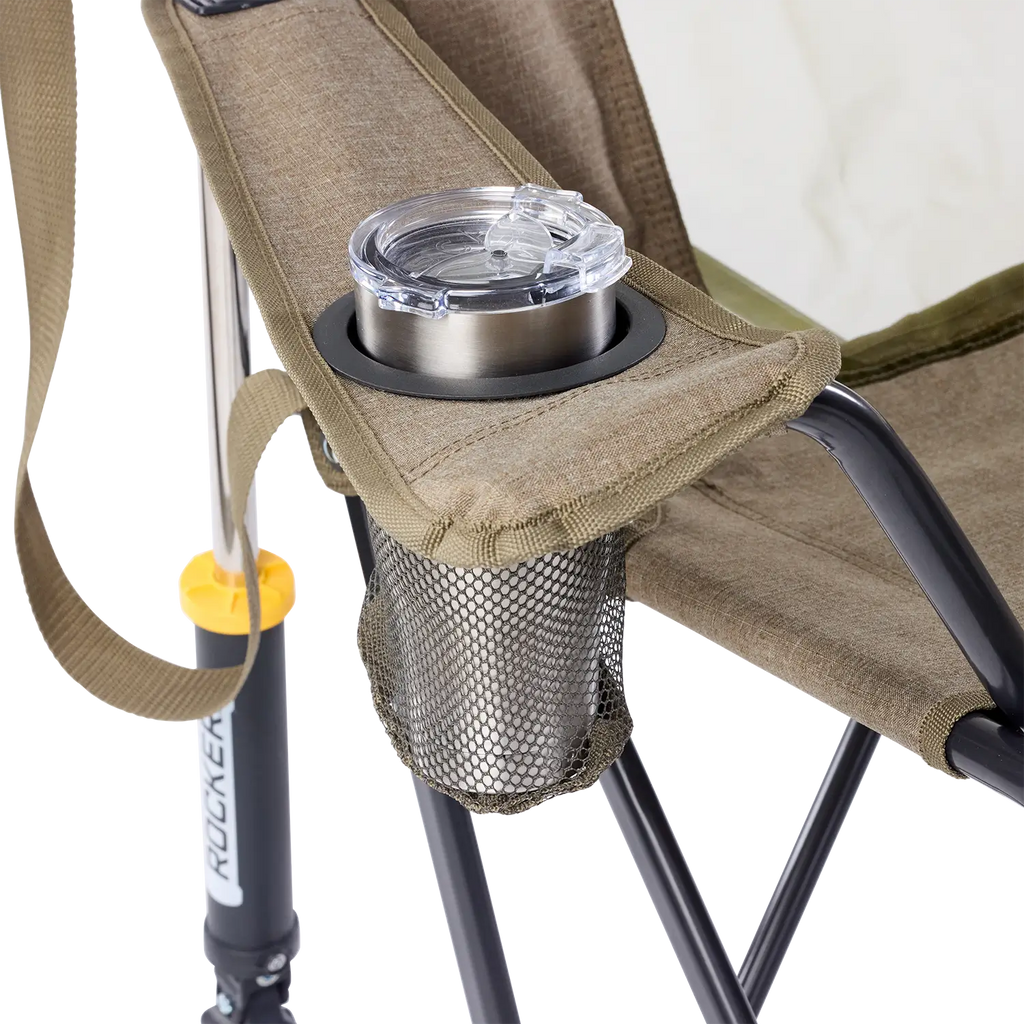 Premium All-Weather Comfort Pro Rocker XL - Choice 107 - Patented Spring-Action Rocking Chair for Camping Detail