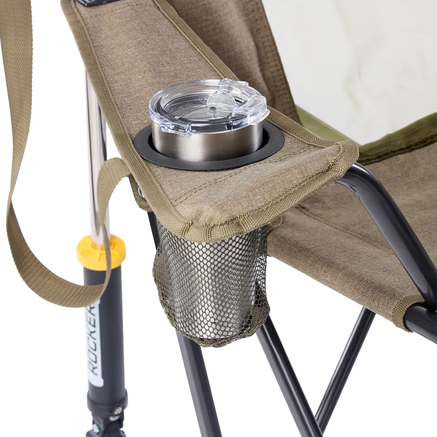 Premium All-Weather Comfort Pro Rocker XL - Choice 107 - Patented Spring-Action Rocking Chair for Camping Detail