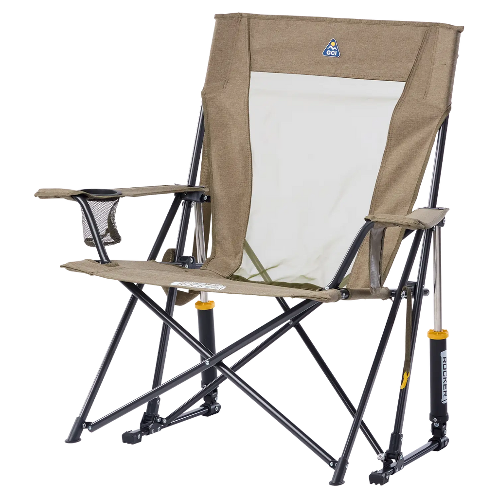 Premium All-Weather Comfort Pro Rocker XL - Choice 107 - Patented Spring-Action Rocking Chair for Camping Detail