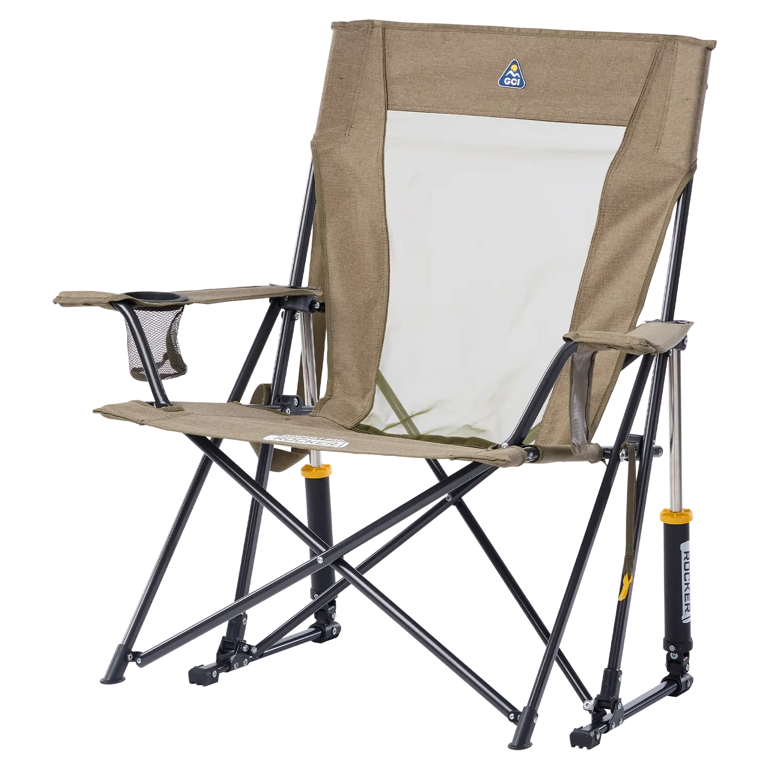 Premium All-Weather Comfort Pro Rocker XL - Choice 107 - Patented Spring-Action Rocking Chair for Camping Detail