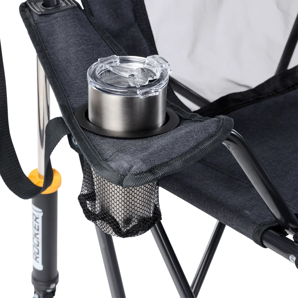 Premium All-Weather Comfort Pro Rocker XL - Choice 107 - Patented Spring-Action Rocking Chair for Camping Detail