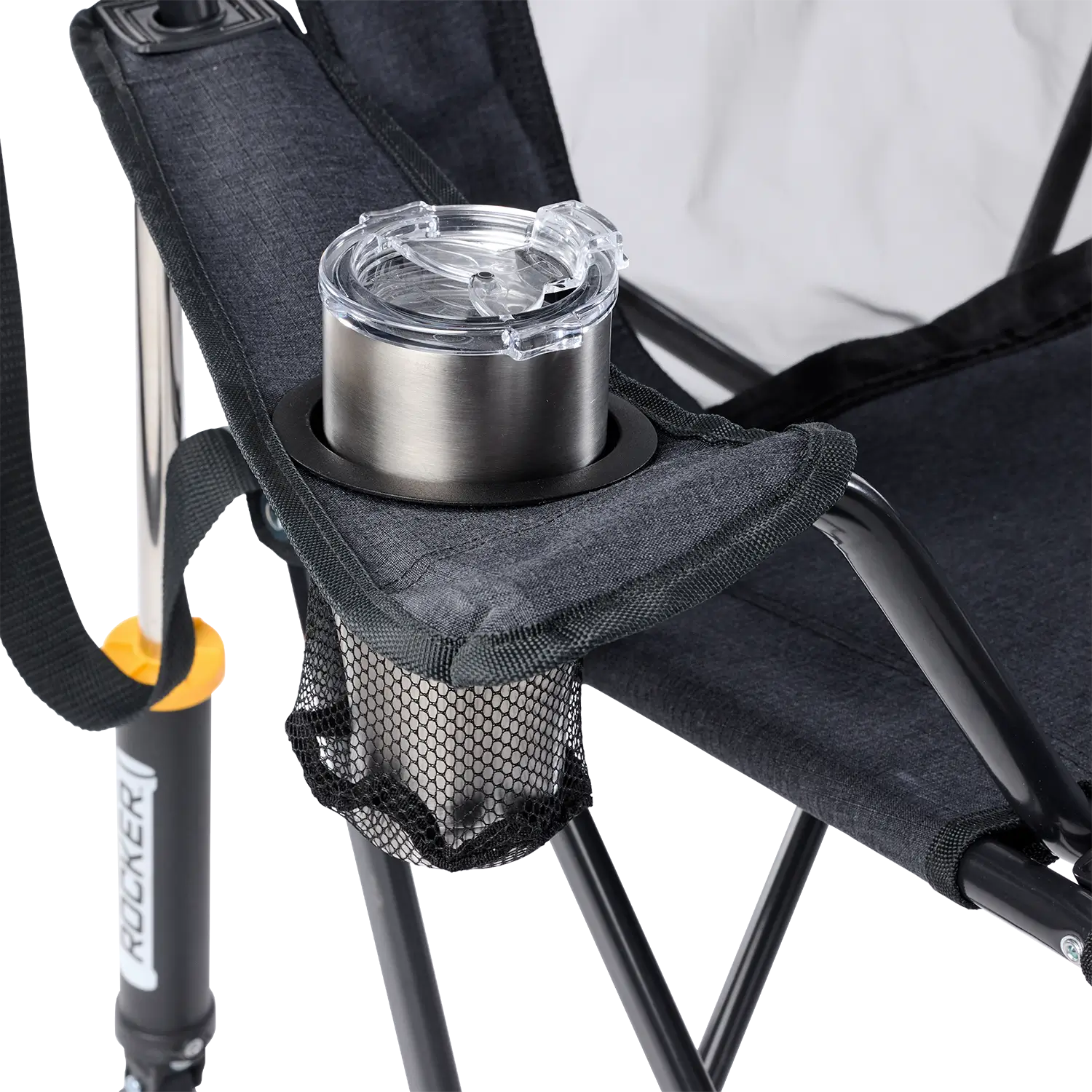 Premium All-Weather Comfort Pro Rocker XL - Choice 107 - Patented Spring-Action Rocking Chair for Camping Detail