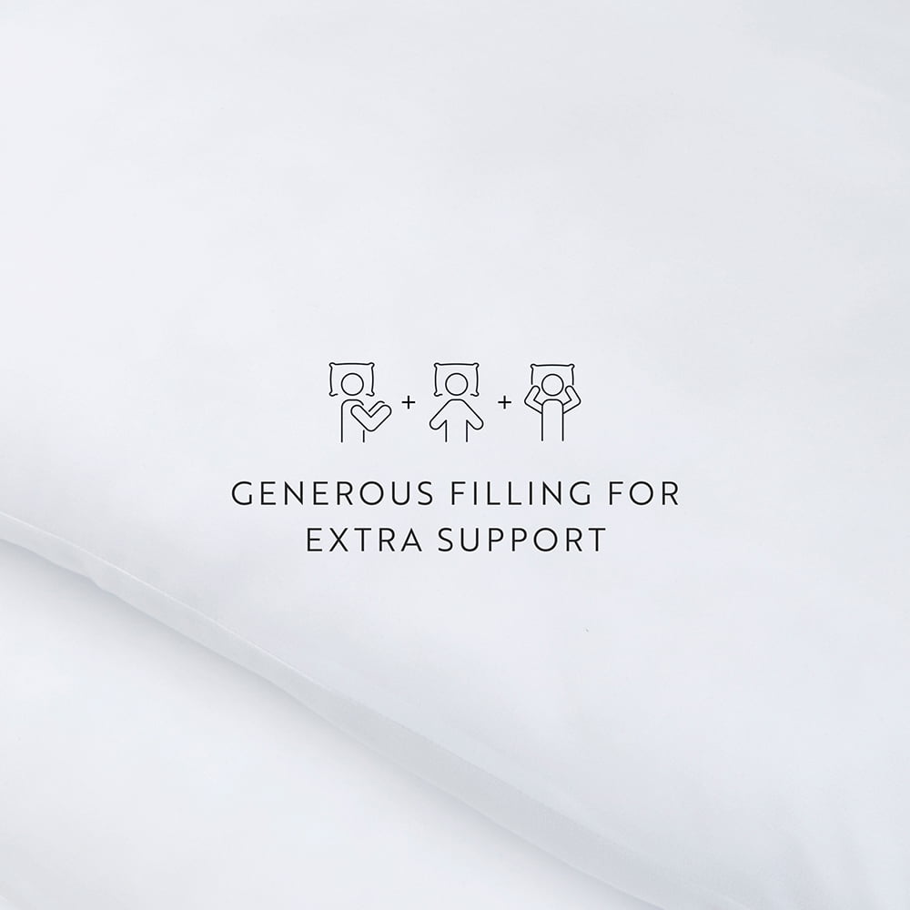 Orthopedic Support Plush Bed Pillows 2-Pack For All Sleep Styles - Back, Side and Stomach Sleepers - in King Size - Orthopedic Shredded Foam Bed Pillow Set Detail