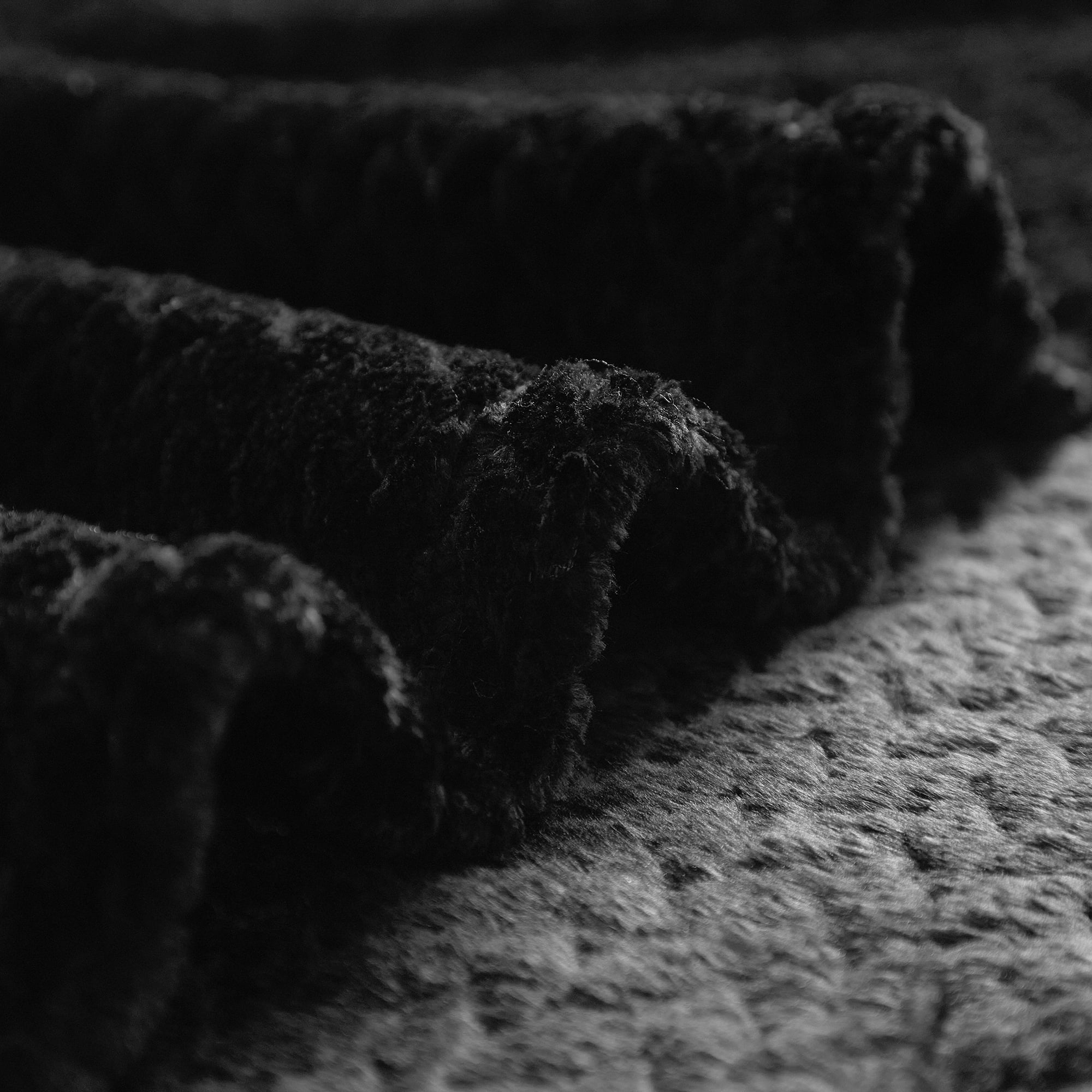 Lightweight Warm Cozy Textured Plush Throw Blanket, Black, 50"x60" All Ages - Luxury Knitted Decorative Throw Blanket with Fringes Detail