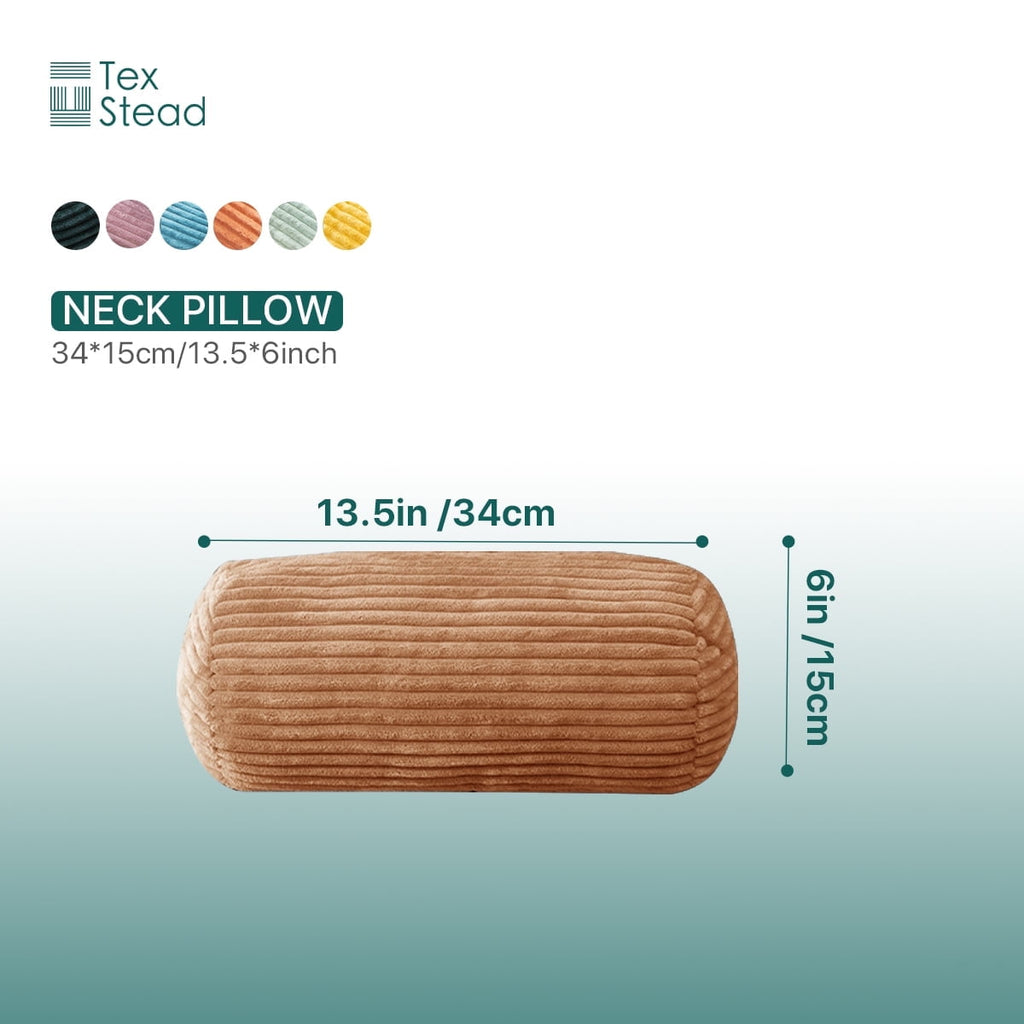 Hotel Collection Multifunctional Long Pillow- uitable for yoga,Lumbar and Neck Support Roll Pillow- Orange（6"x14") - Ergonomic Memory Foam Pillow for Neck Pain Support Detail