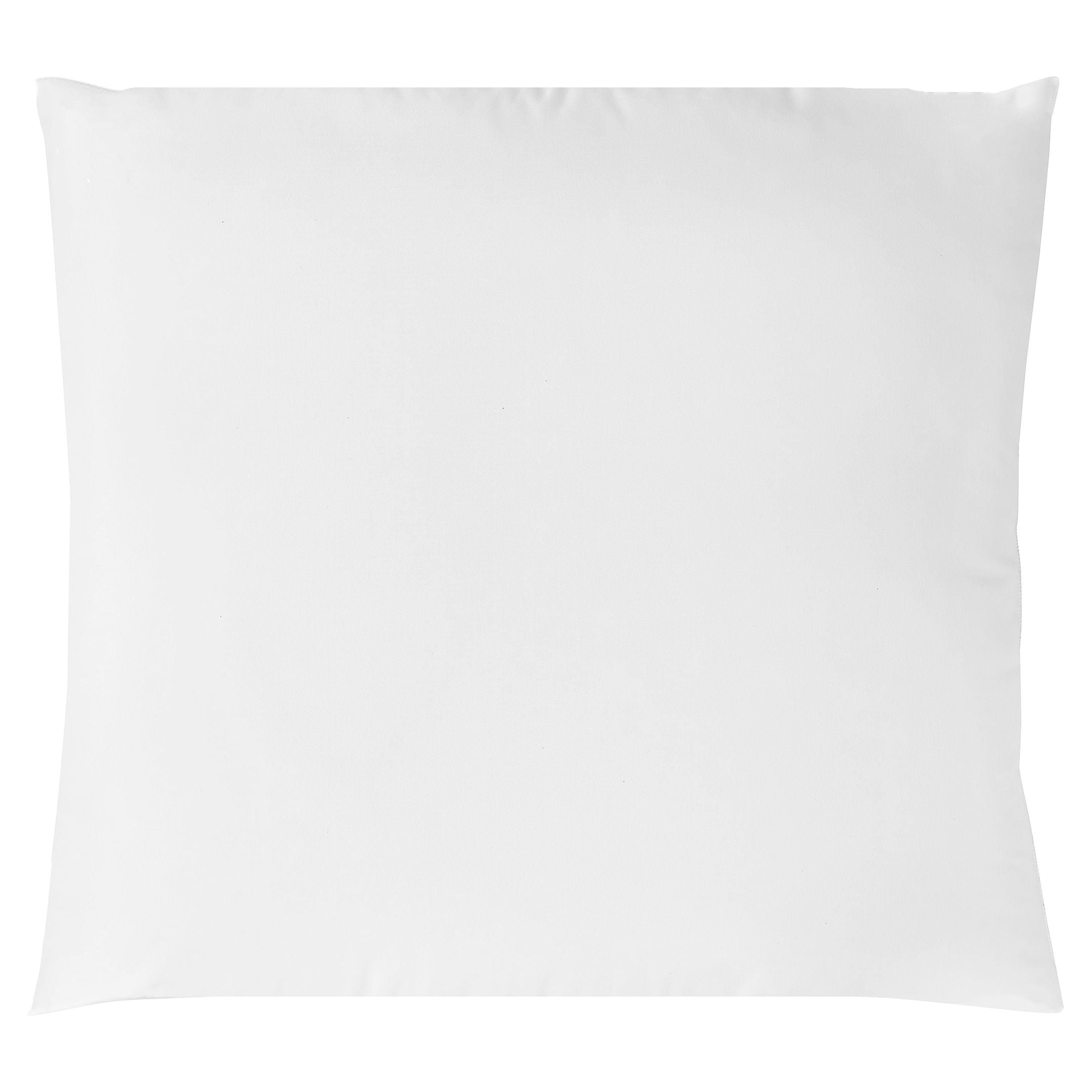 Ergonomic Memory Foam Cotton Euro Throw Pillow, 26" x 26", White- Allergy Defense Fabric - Decorative Throw Pillow Cushion for Sofa & Bed Detail