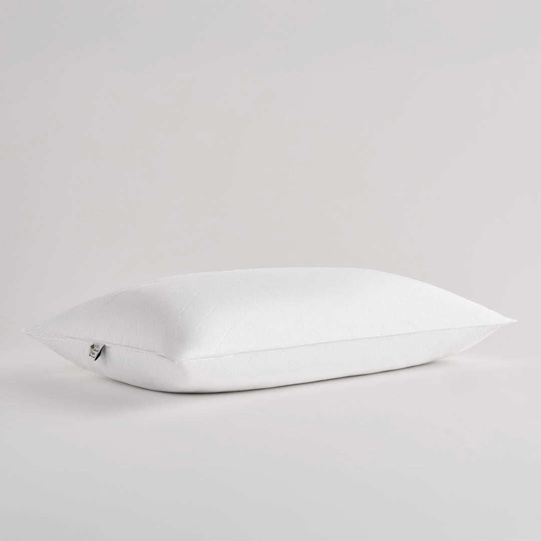 Decorative Plump Sahara Nights | Stomach & Back Sleeper Pillow for Adults | , 100% Cotton Case, Gel Fiber Fill | Soft, Machine Washabl... - Orthopedic Shredded Foam Bed Pillow Set Detail