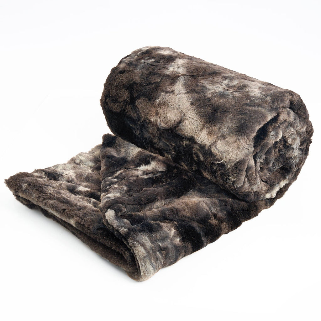 Cozy Fleece Faux Rabbit Fur Throw Blanket- 50x60 inches, Soft Fluffy Cozy Warm Fuzzy Machine Washable, Durable Blanket for Couch ... - Lightweight Plush Warm Blanket for All Seasons Detail
