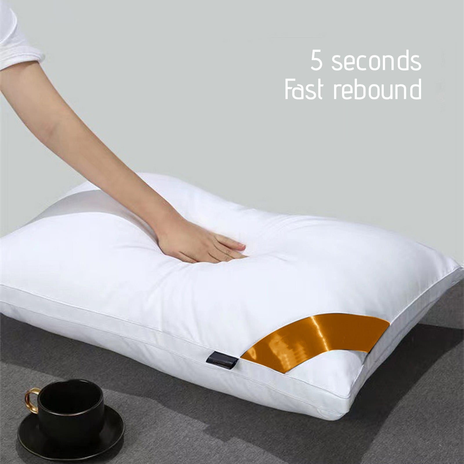 Hotel Collection Pillows Set of 2 - White Pillows 2 Pack Hotel Quality Bed Pillows for Sleeping Soft and Supportive Pillows for Side, ... - Ergonomic Memory Foam Pillow for Neck Pain Support Detail