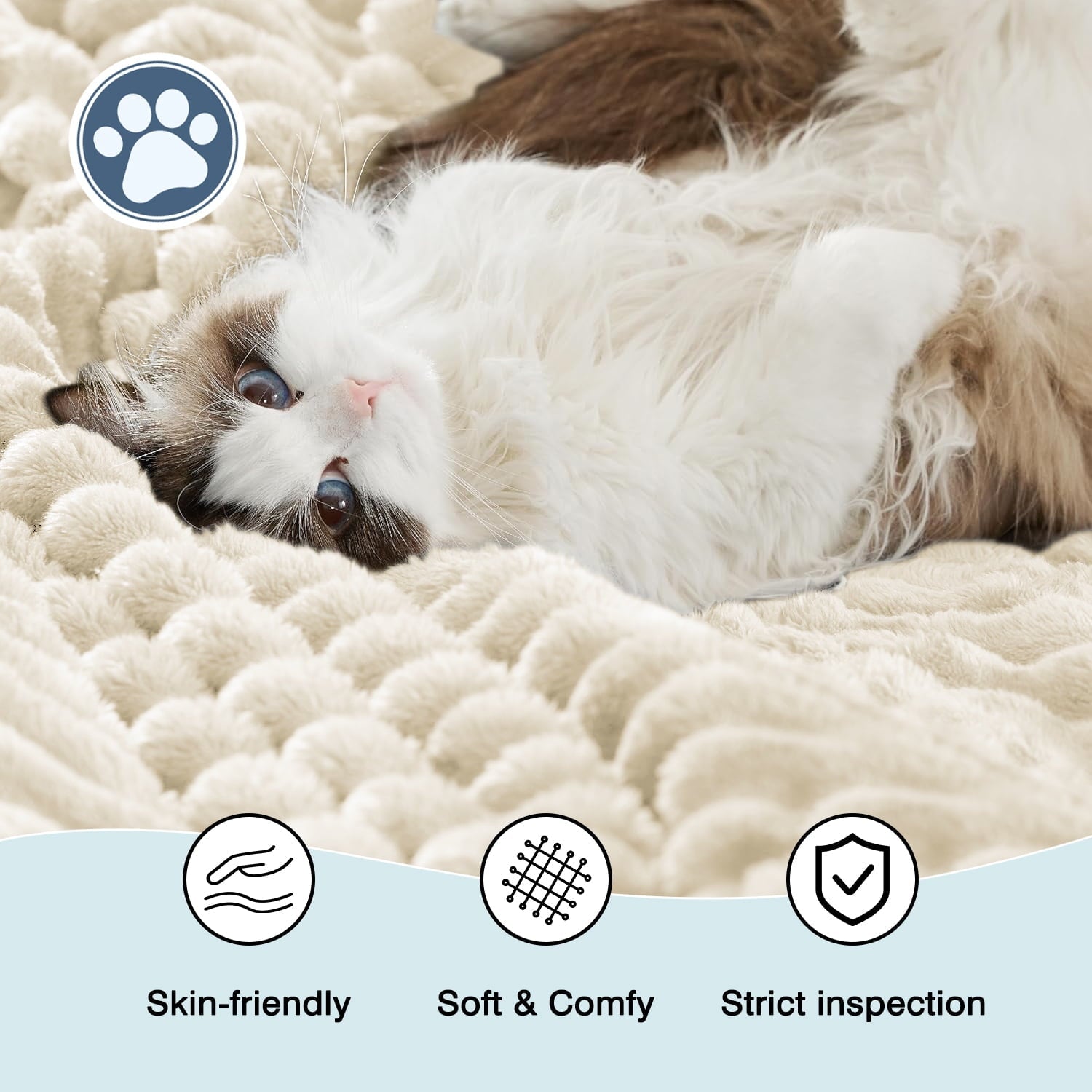 Reversible Sherpa Extra Soft with Strip, Plush Fuzzy Cozy Bed s and s for Couch,Bed,Sofa,Lightweight and Versatile s for Office Bedroom... - Lightweight Plush Warm Blanket for All Seasons Detail