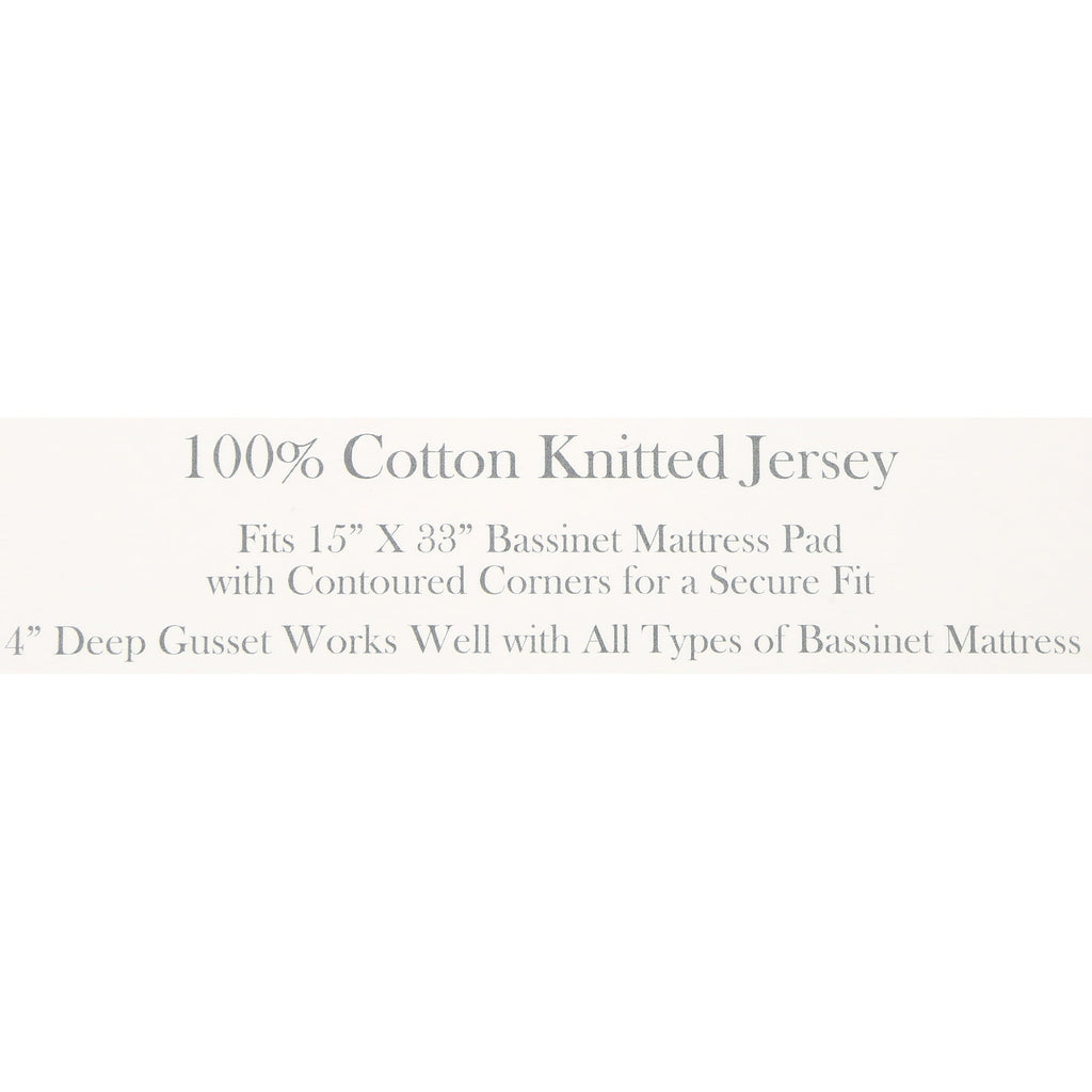 Ultra-Soft TL Care 100% Natural Breathable Cotton Jersey Knit Fitted Bassinet Sheet, White, 15" x 33", Soft Breathable, for Boys... - Breathable Egyptian Cotton Flat & Fitted Sheets Detail
