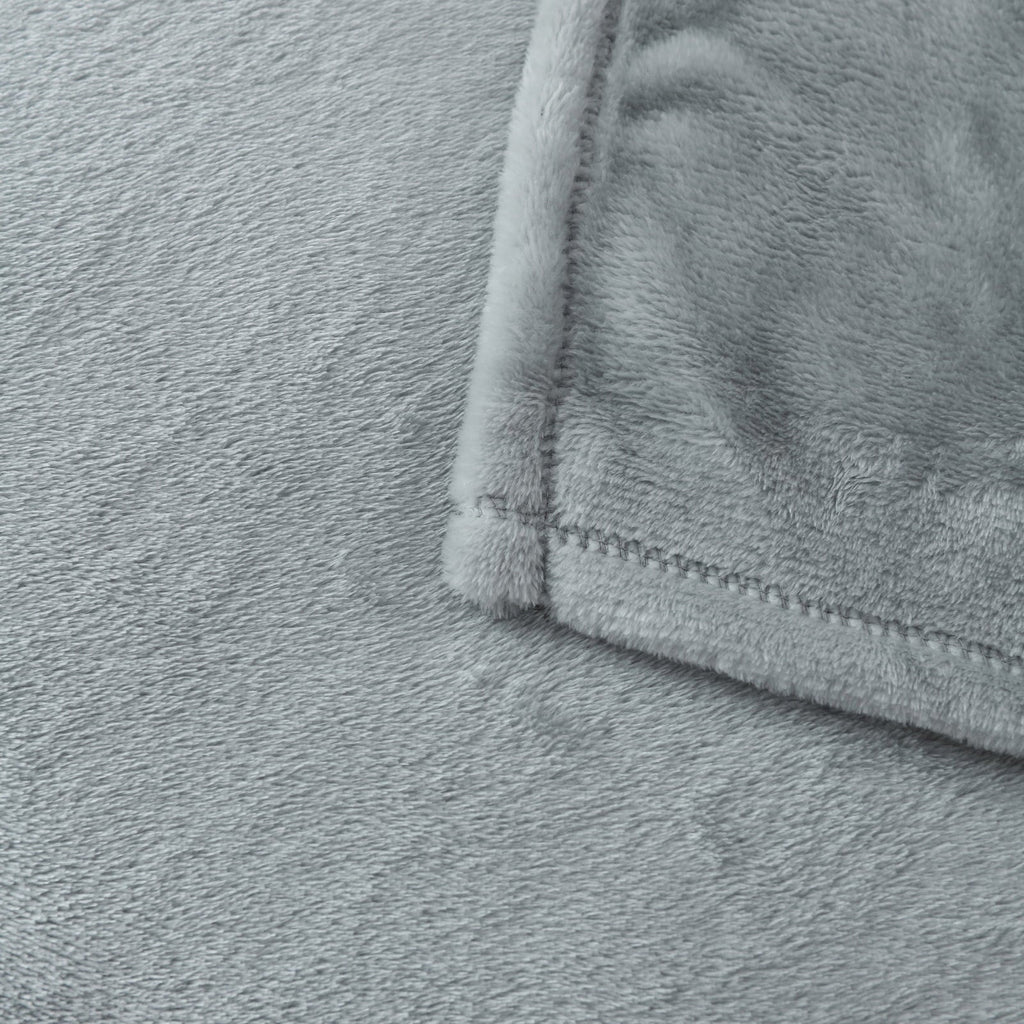 Cozy Fleece Super Soft Plush Blanket, Gray, Twin, Adult/Teen - Cozy Fleece Throw Blanket for Couch & Bed Detail