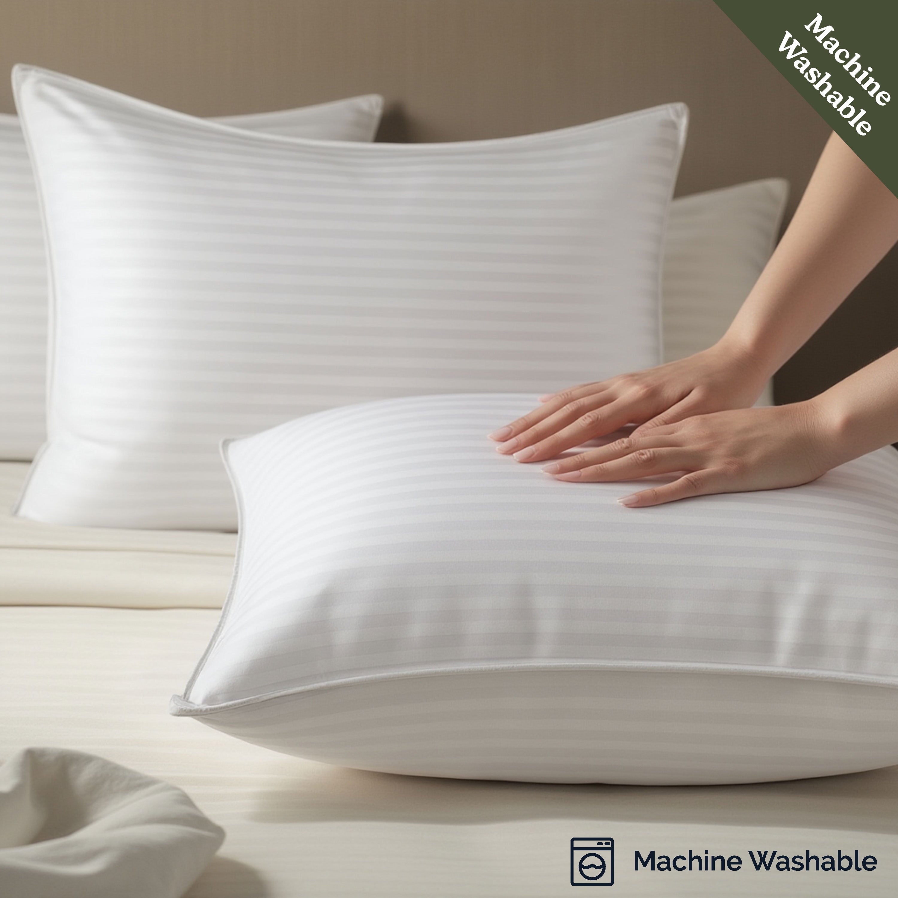 Ergonomic Memory Foam Down Alternative Pillow, Stanard/Queen Pillows for Bed, Soft Supportive Hotel Quality Pillows - Orthopedic Shredded Foam Bed Pillow Set Detail